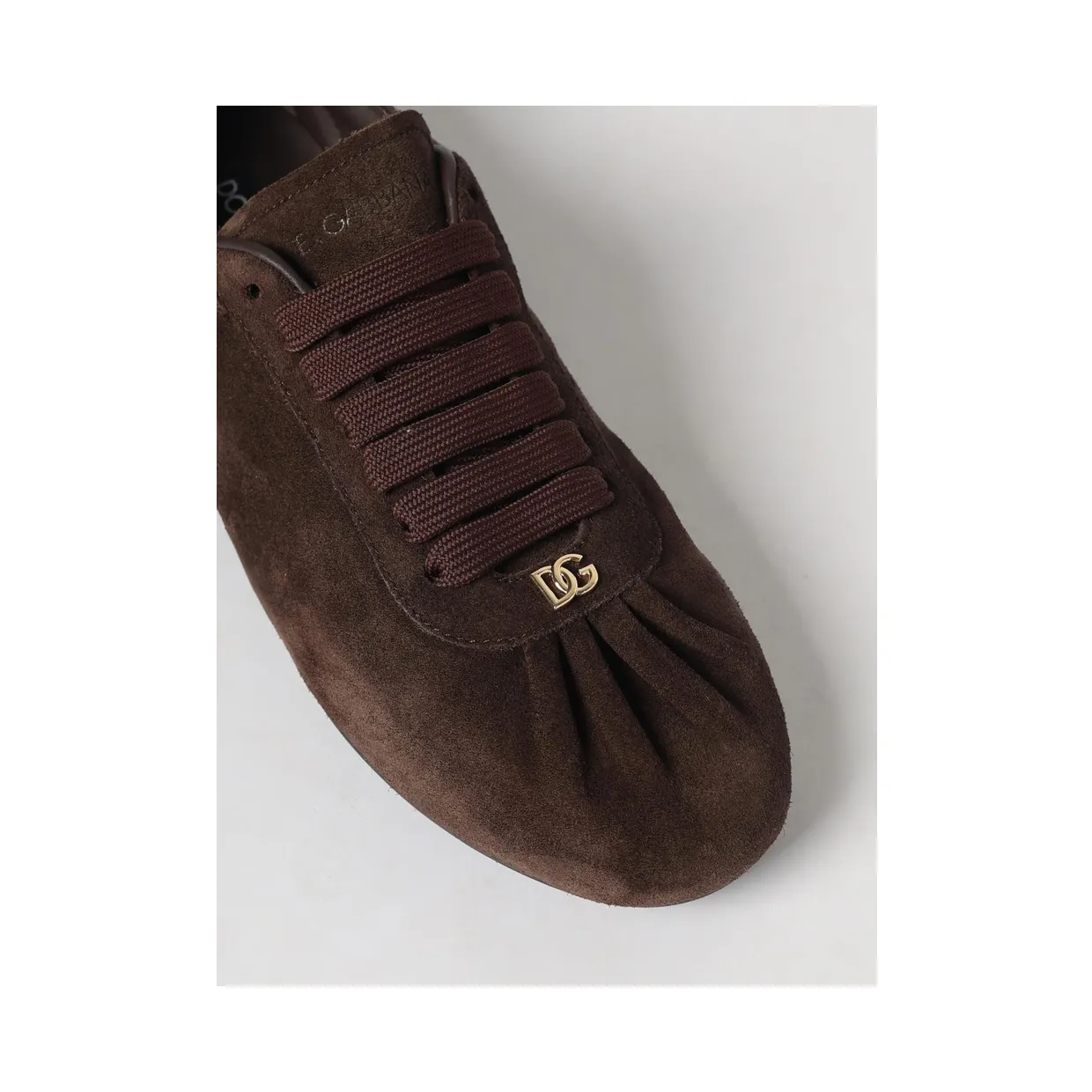 Dolce & Gabbana Suede Low-Top Sneakers with Embossed Logo Ebony (CK2485A058180081) (3)
