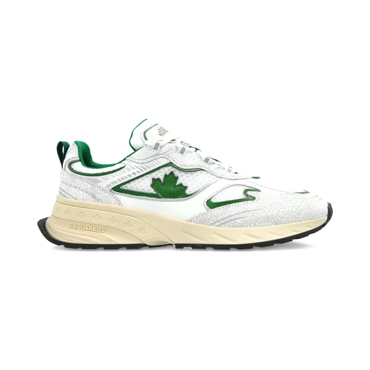 DSQUARED2 Sprinter mit Blattmuster “White” (SNM044443108445)