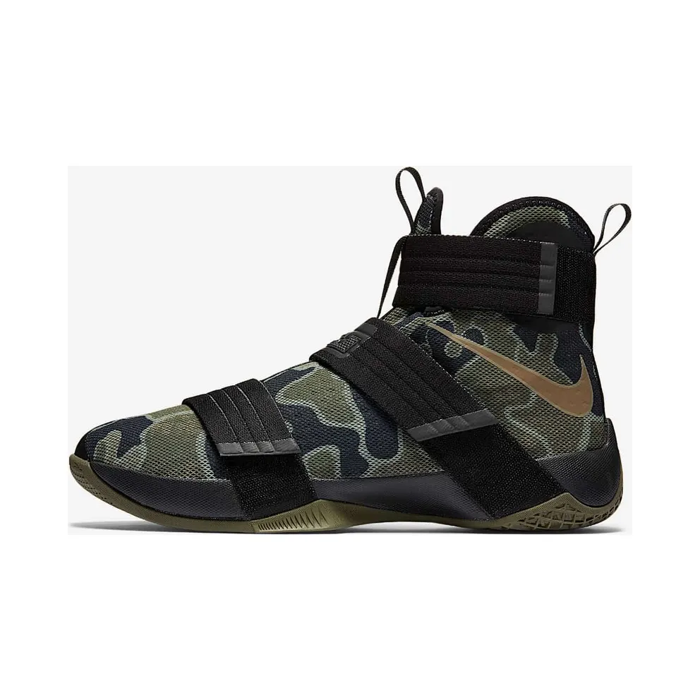 Nike LeBron Zoom Soldier 10 SFG Camo Black/Medium Olive Green-Green Bamboo (844378-022)