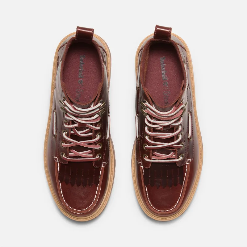 Timberland Stone Street Mid 7-Eye Platform Kiltie Boot Root Beer Full-Grain (TB0A27YZ-EIW)