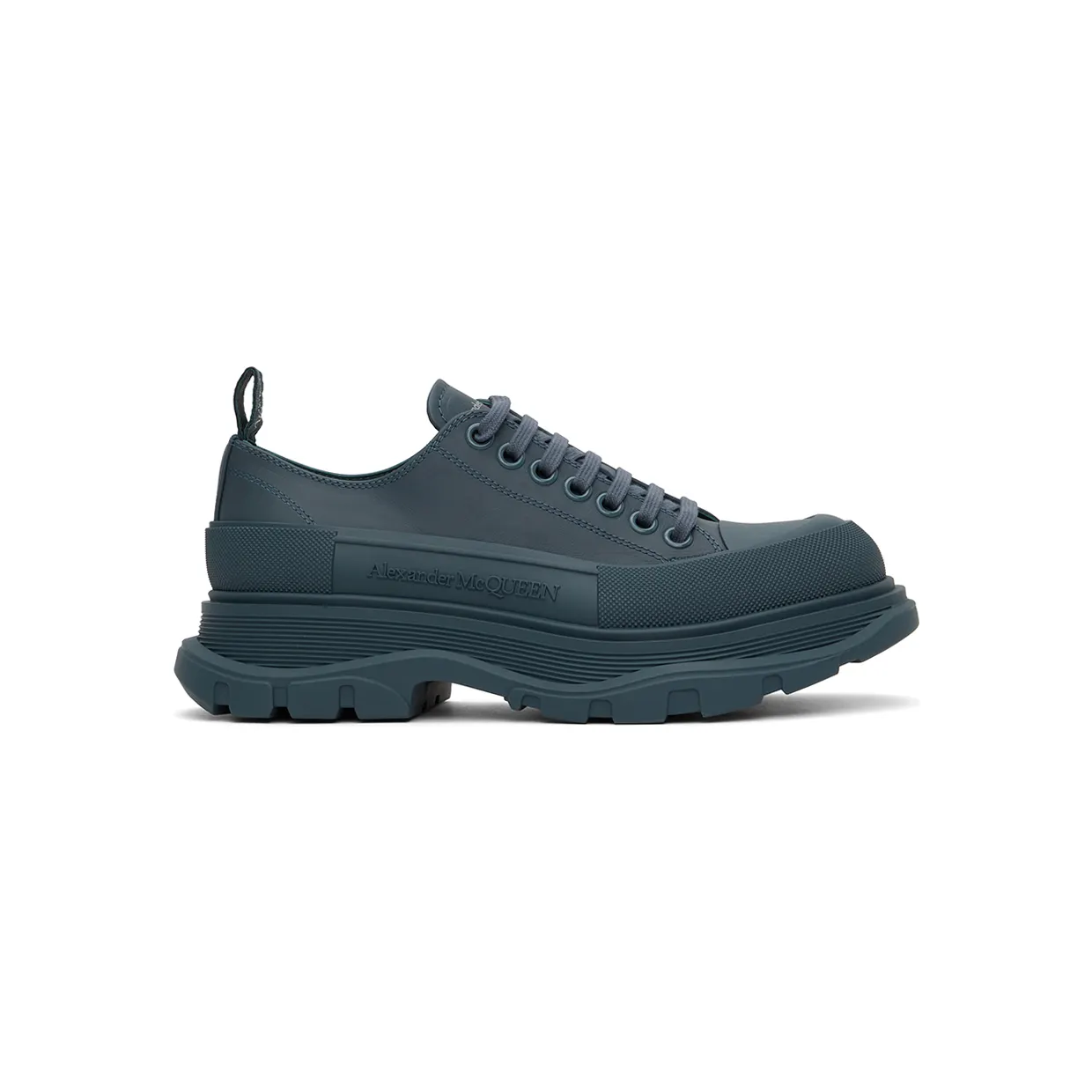 Alexander McQueen Blue Tread Slick Low Sneakers (627225WIBT14476)