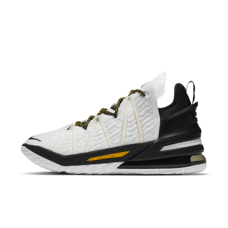 LeBron 18’White/Black/Gold’Basketball Shoe White (CQ9283-100)