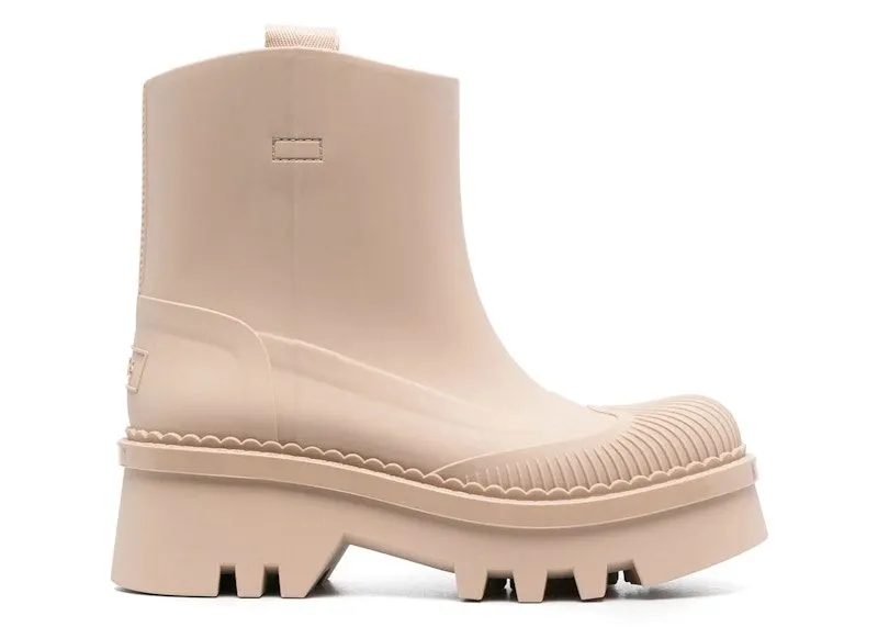 Chloe Raina 55mm Slip-On Boots Beige (CHC23A904FP26G)