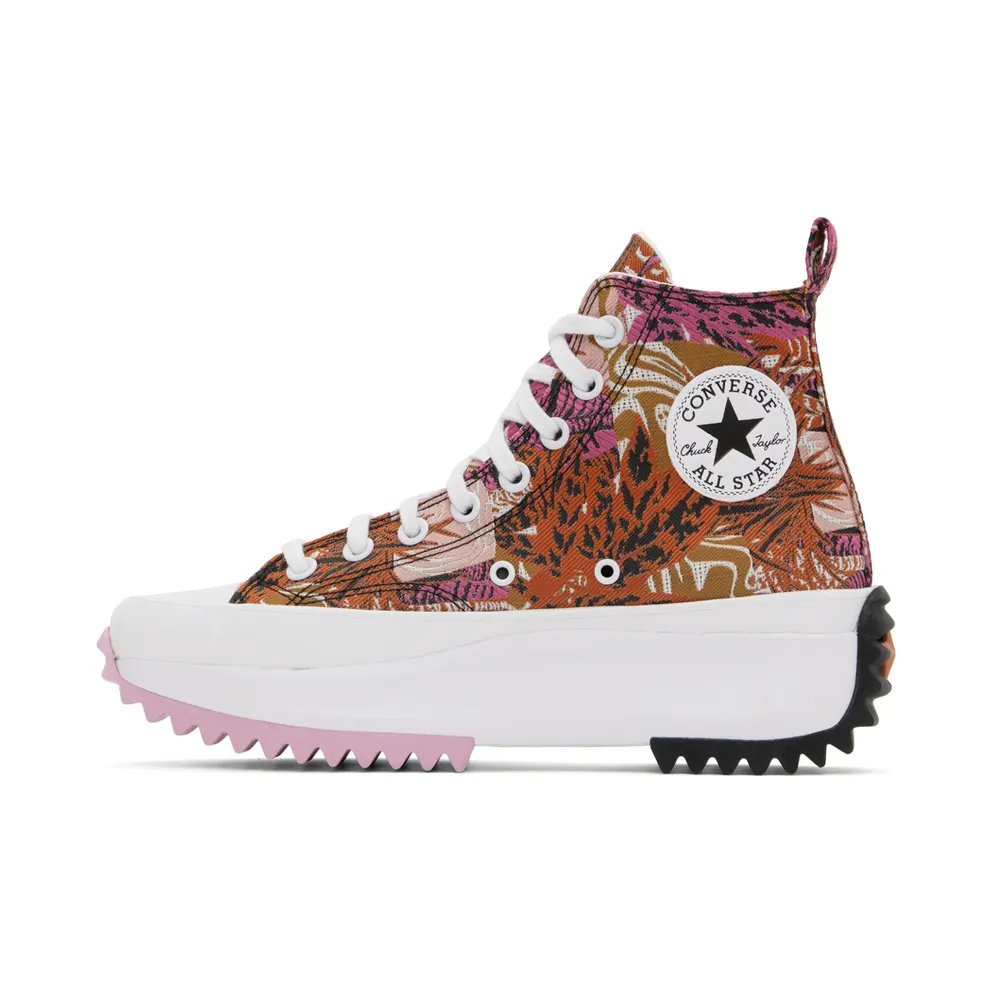 Converse Run Star Hike Platform Tropical Florals Mantra Orange/Black/White (A00551C)