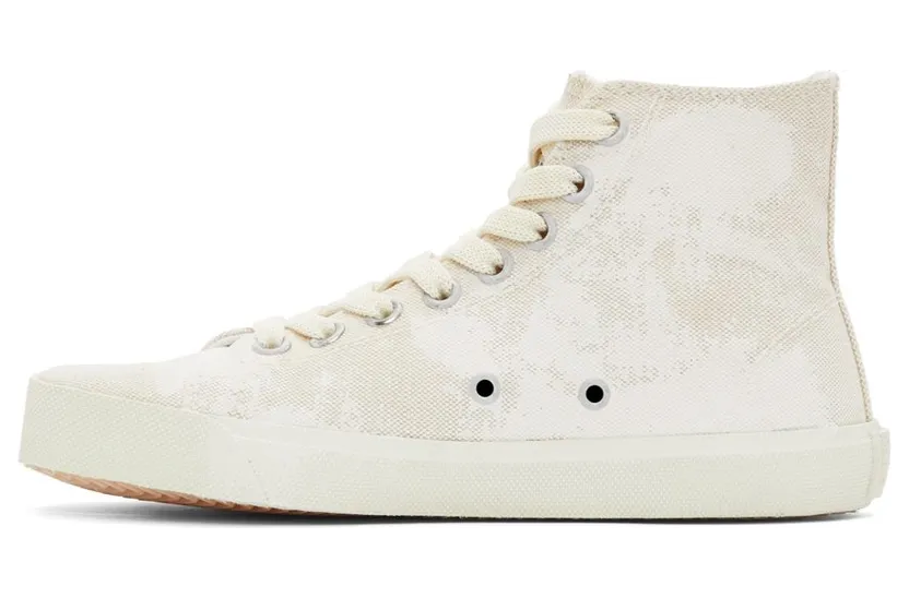 Maison Margiela Off-White Linen Painted Tabi High-Top H8623 White Sand/Wh (S58WS0111 P4040) (3)