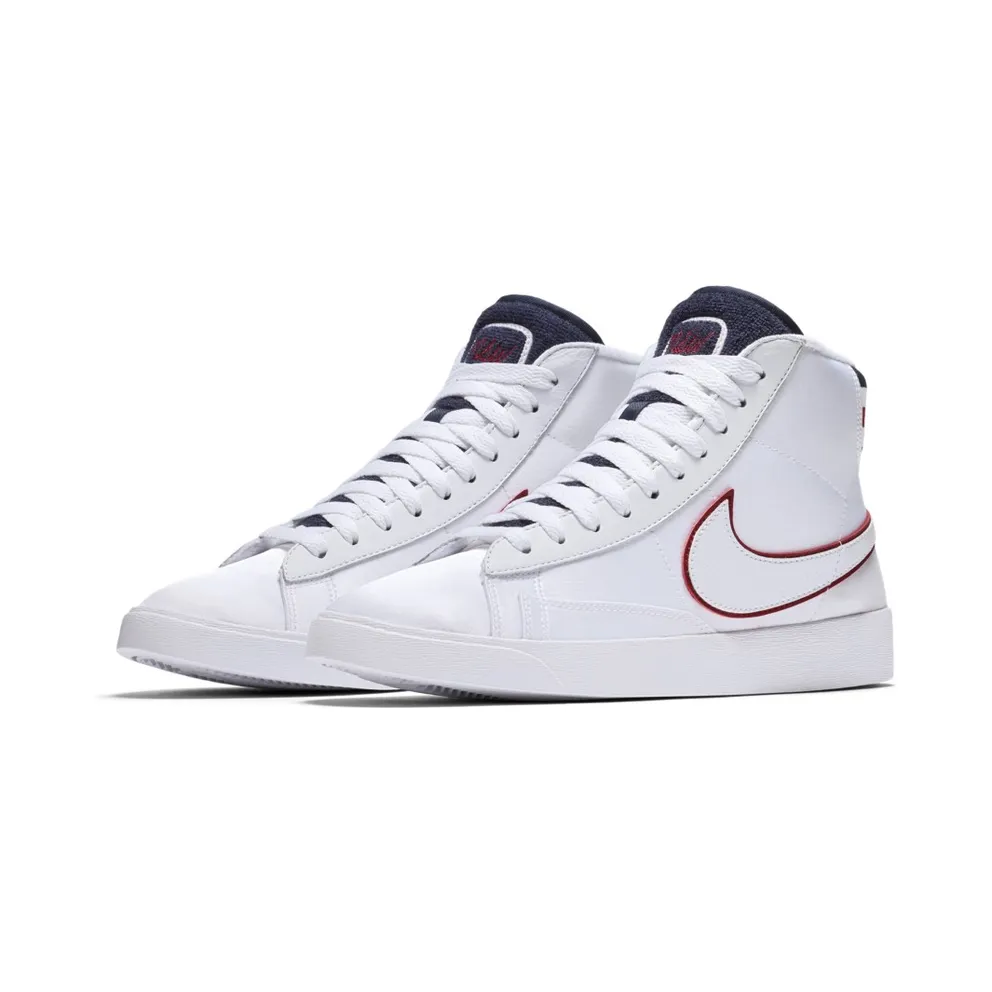 Nike Blazer Mid White Blackened Blue Red Crush (W)