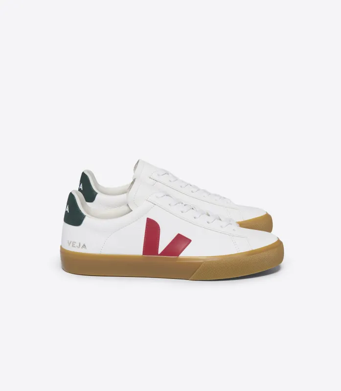 Veja Campo Chromefree Leather “White/Red / Dark Green” (CP0503497)