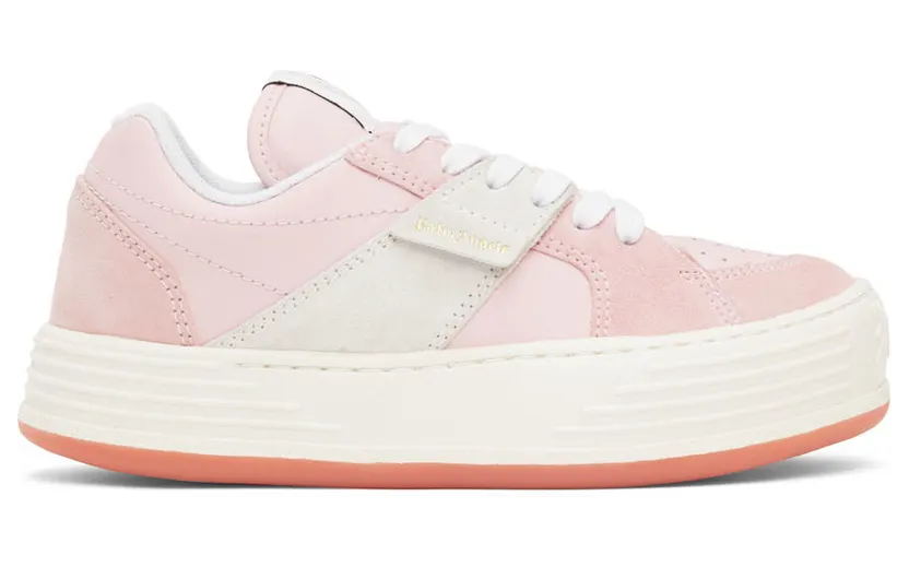 Palm Angels Pink Snow Low-Top Sneakers (PWIA034S22LEA0010130)