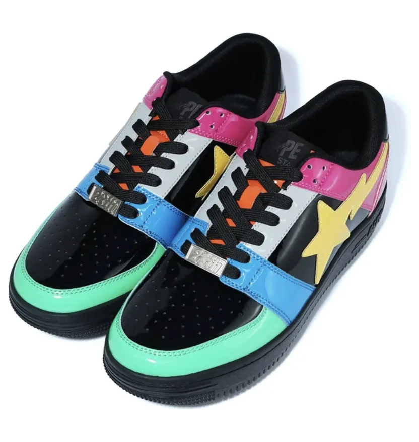 A Bathing Ape Bapesta Low Crazy Black (1G80191012 BLK)