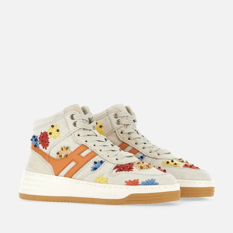 Hogan H630 High Top Ivory Orange Red (GYW6300EZ10S530TA3)