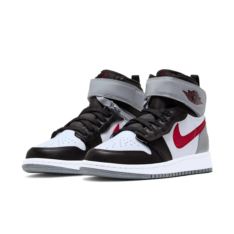 Jordan 1 Flyease Black Particle Grey Gym Red (GS) Black/White-Particle Grey-Gym Red (CT4897-002)