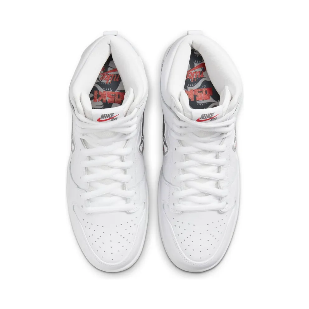Nike x Oski SB Dunk High Great White Shark – “White / Grey / Red” (DC8908-105)