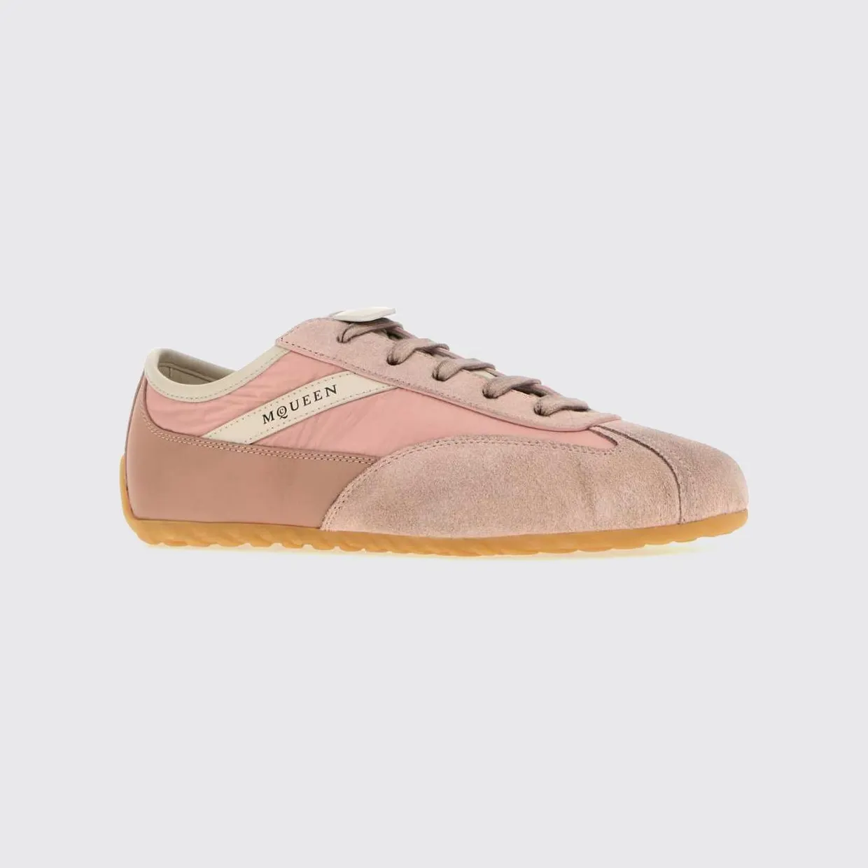 Mcqueen Bicolor Boxe Sneakers in Leather and Suede with Rubber Sole Beige (868495WIAKI2233)