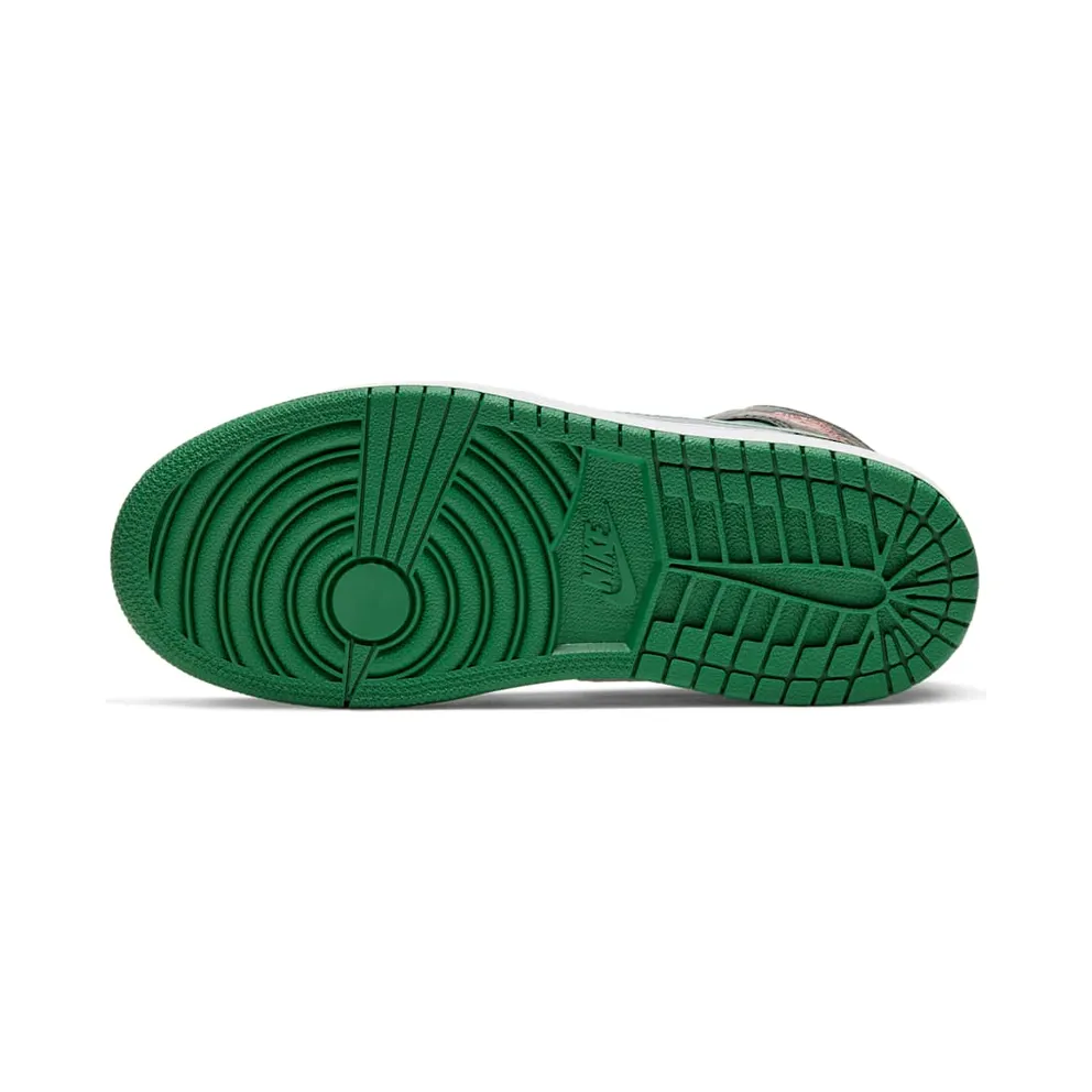Jordan 1 Mid Pine Green (PS) Black/White/Gym Red (640734-067)