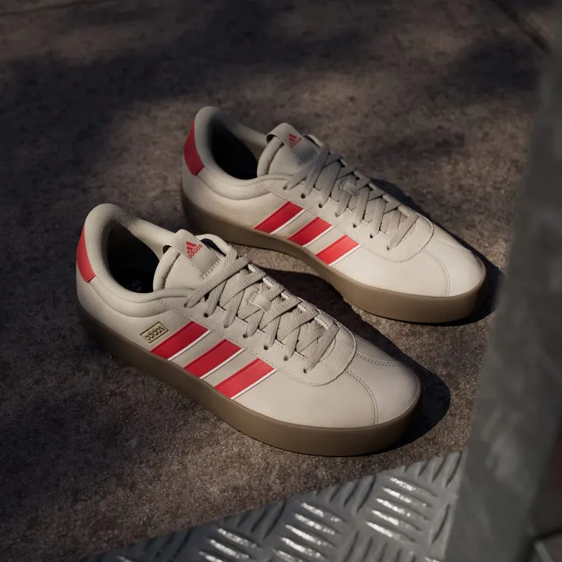 Adidas VL Court 3.0 Wonder Beige / Better Scarlet / Core White (JR8644)
