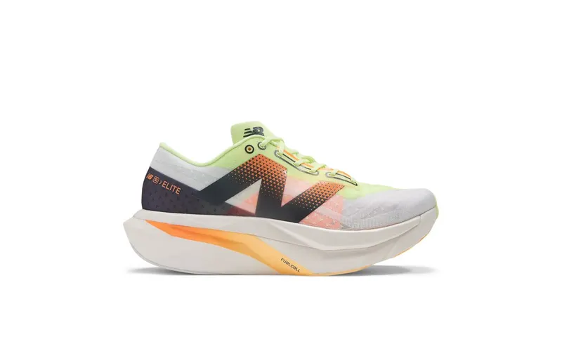 New Balance FuelCell SuperComp Elite v4 White Bleached Lime Glo Hot Mango (MRCELLA4)