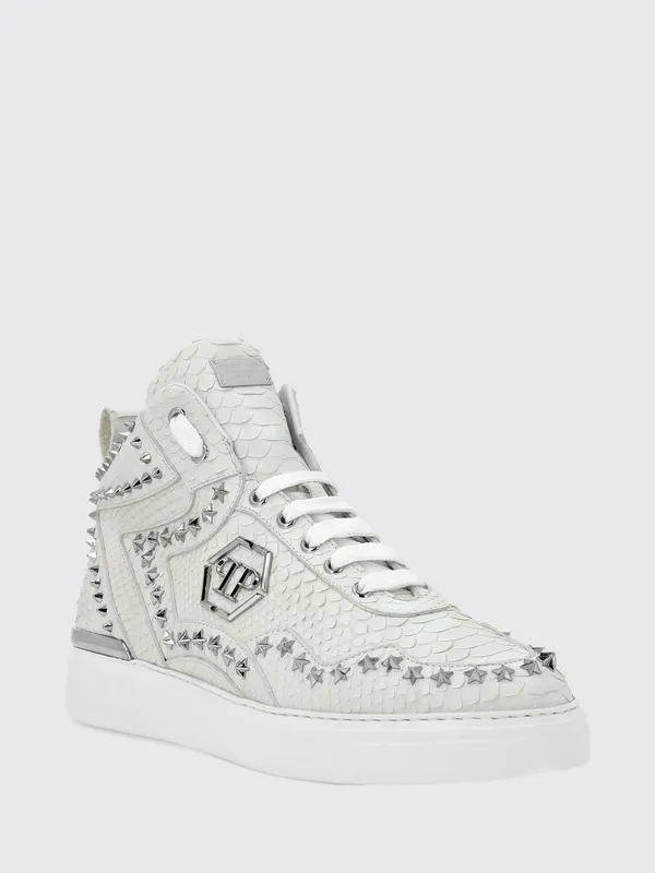 Philipp plein Python Leather with Star Studs White (AADSMSC4004PLE029P01)