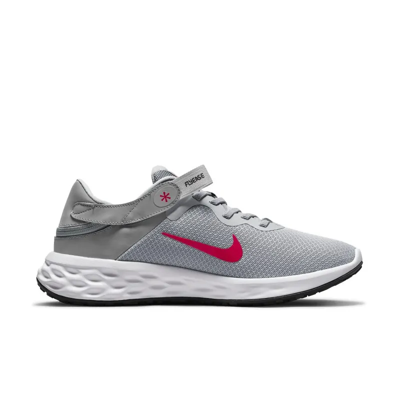Nike Revolution 6 FlyEase Next Nature Easy On/Off Road Running Grey 50% Sustainable Materials (DC8992-004)