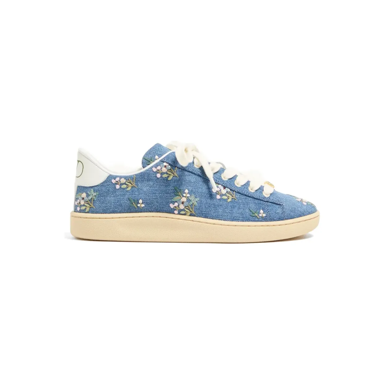 Valentino Garavani Royco denim met geborduurde bloemen “Blue” (WS0LX9IZF)