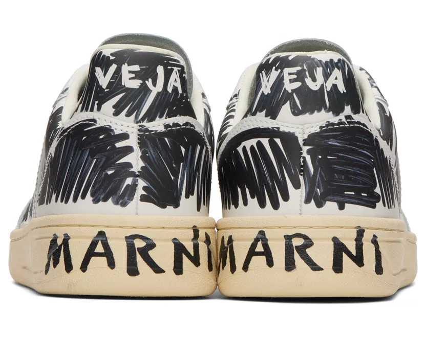 Marni Black & White Veja Edition V-10 Sneakers (VXMS-3067A V1020) (2)