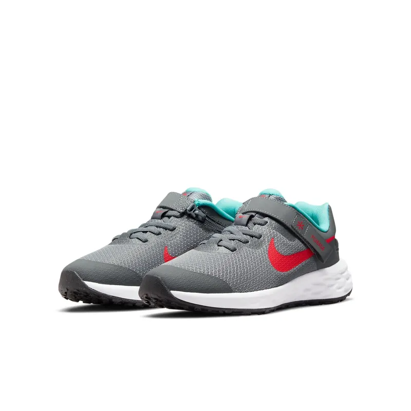 Nike Revolution 6 FlyEase Older Kids’ Easy On/Off Road Running Grey 50% Sustainable Materials (DD1113-006)