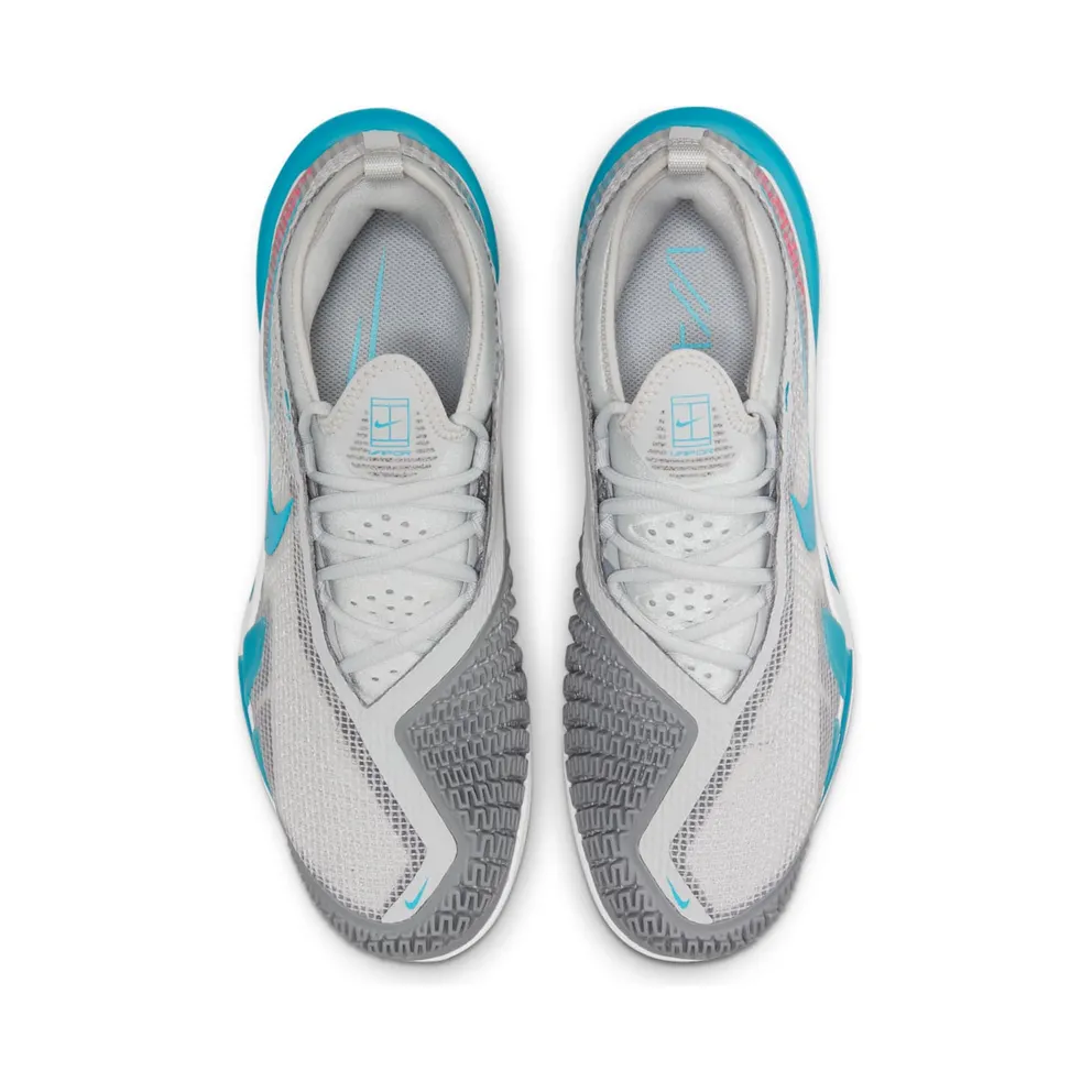 NikeCourt React Vapor Nxt Hardcourt “Grey Fog / Hyper Pink / White / Chlorine Blue” (CV0724-024)