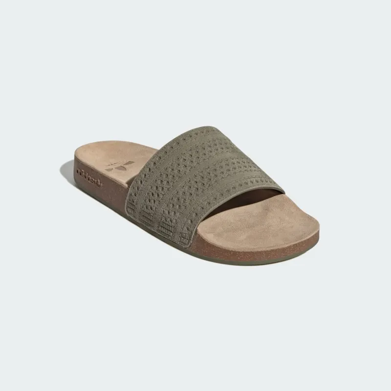Adidas adilette Slides Medium Dark Khaki / Medium Dark Khaki / Medium Dark Khaki (JR3595)