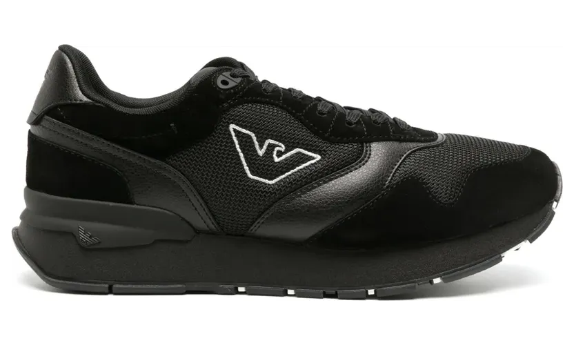 Emporio Armani Sneakers mit Mesh-Einsätzen – Schwarz (X4X642XN951)