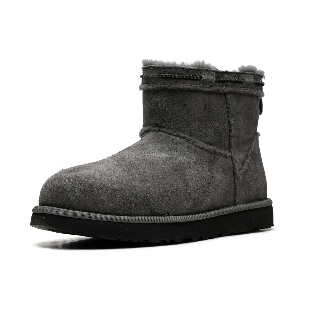 Ugg Classic Mini Shearling Braid “Charcoal” (1166751-CHRC)