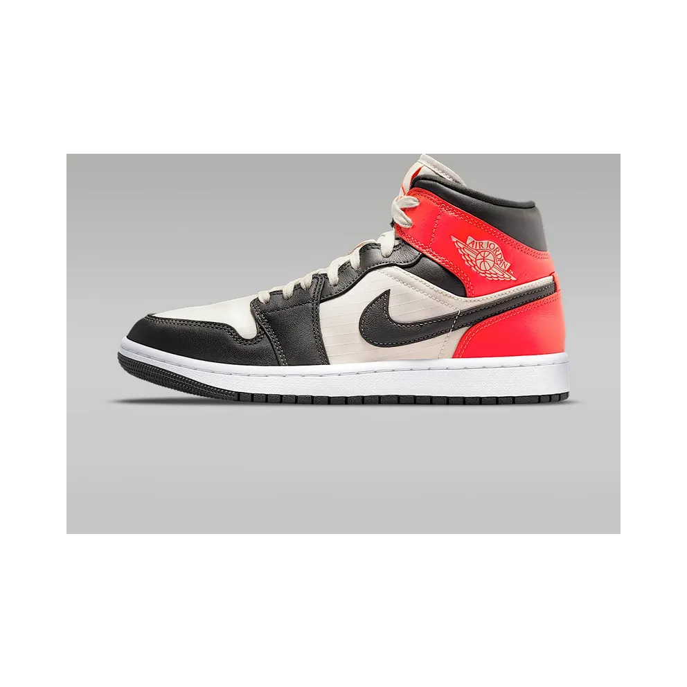Air Jordan 1 Mid Light Orewood Brown – “Light Orewood Brown / Bright Crimson / White” (DQ6078-100)