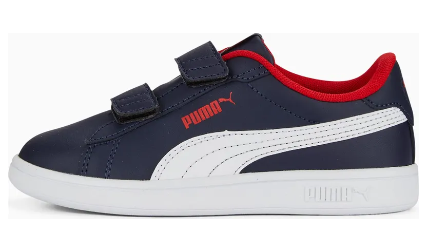 Puma Smash 3.0 Leather V White/Blue/Red (392033-04)