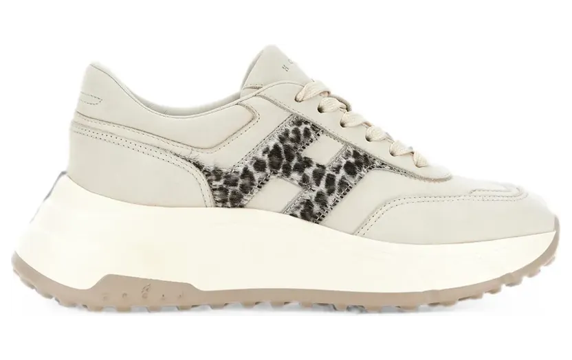 Hogan Hi-Fi Sneakers mit Leoparden-Print – Nude (HXW6690FR30VH8)