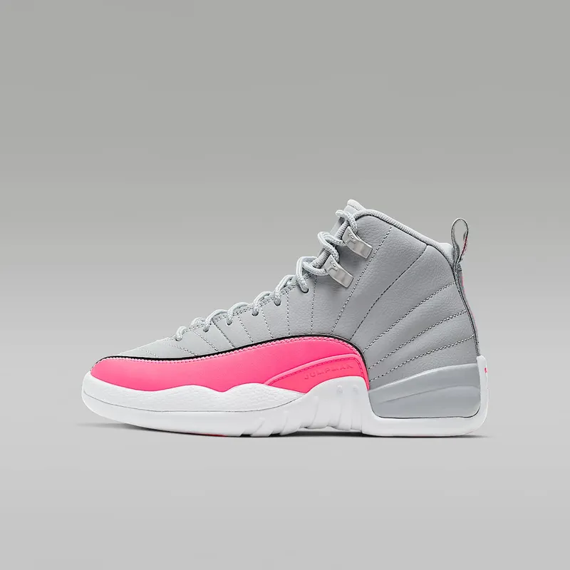 Jordan 12 Retro Wolf Grey Racer Pink (GS) Wolf Grey/Racer Pink-Black (510815-060)