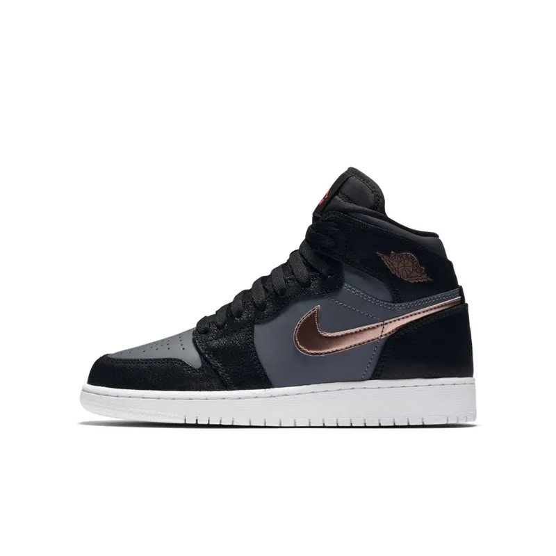 Jordan 1 Retro High Black Metallic Red Bronze Dark Grey (GS) Black/Metallic Red Bronze-Dark Grey-White (705300-006)