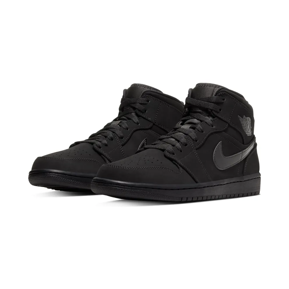 Jordan 1 Mid Triple Black (2020) Black/Black (554724-056)