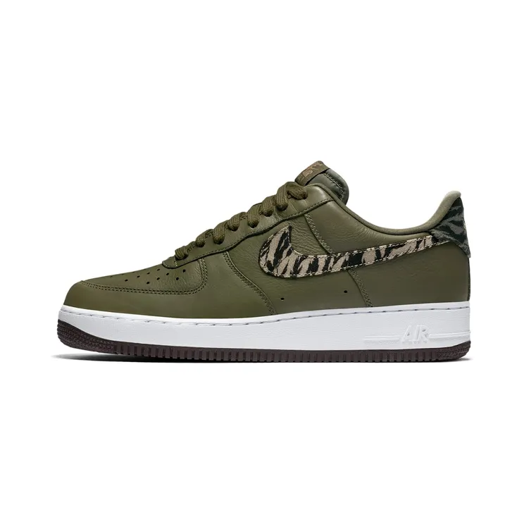 Nike Air Force 1 Aop Prm “Medium Olive / Velvet Brown / White / Khaki” (AQ4131-200)