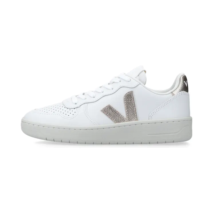 VEJA V-10 Prime Leather (weiß / gold) – VI0220737