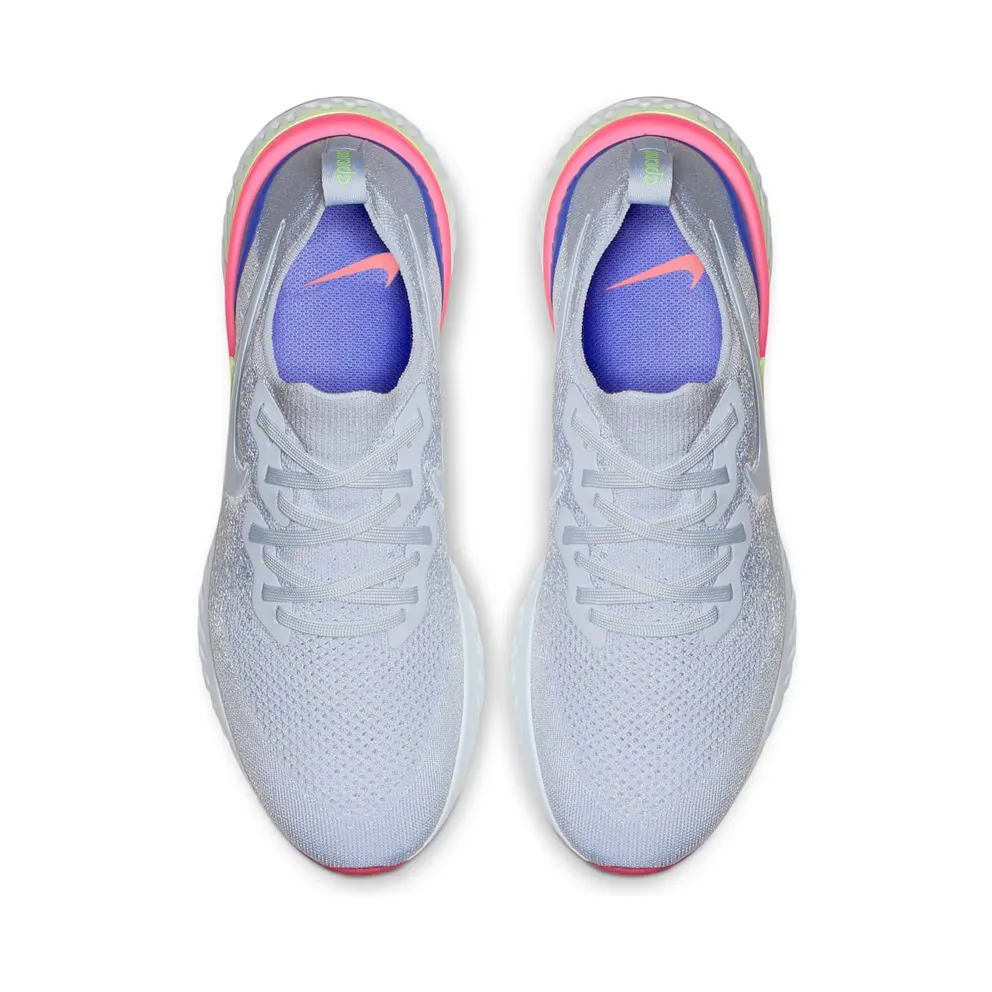 Nike Epic React Flyknit 2 Hydrogen Blue Sapphire Hyper Pink (W) Hydrogen Blue/Hydrogen Blue-Sapphire-Lime Blast-Hyper Pink-Blue Tint (BQ8927-453)