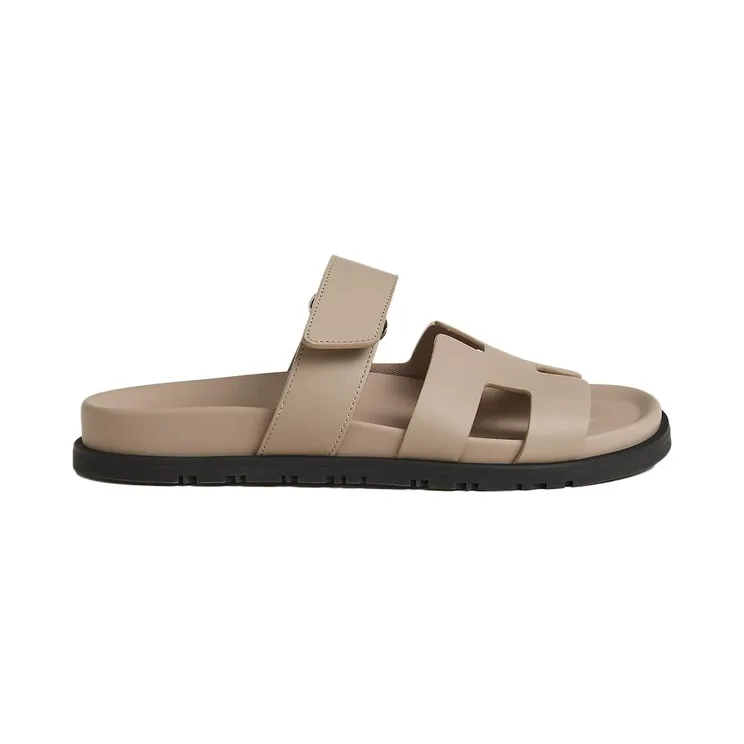 Hermes Chypre Sandal Beige Mastic Calfskin Leather (H222299Z B3345)