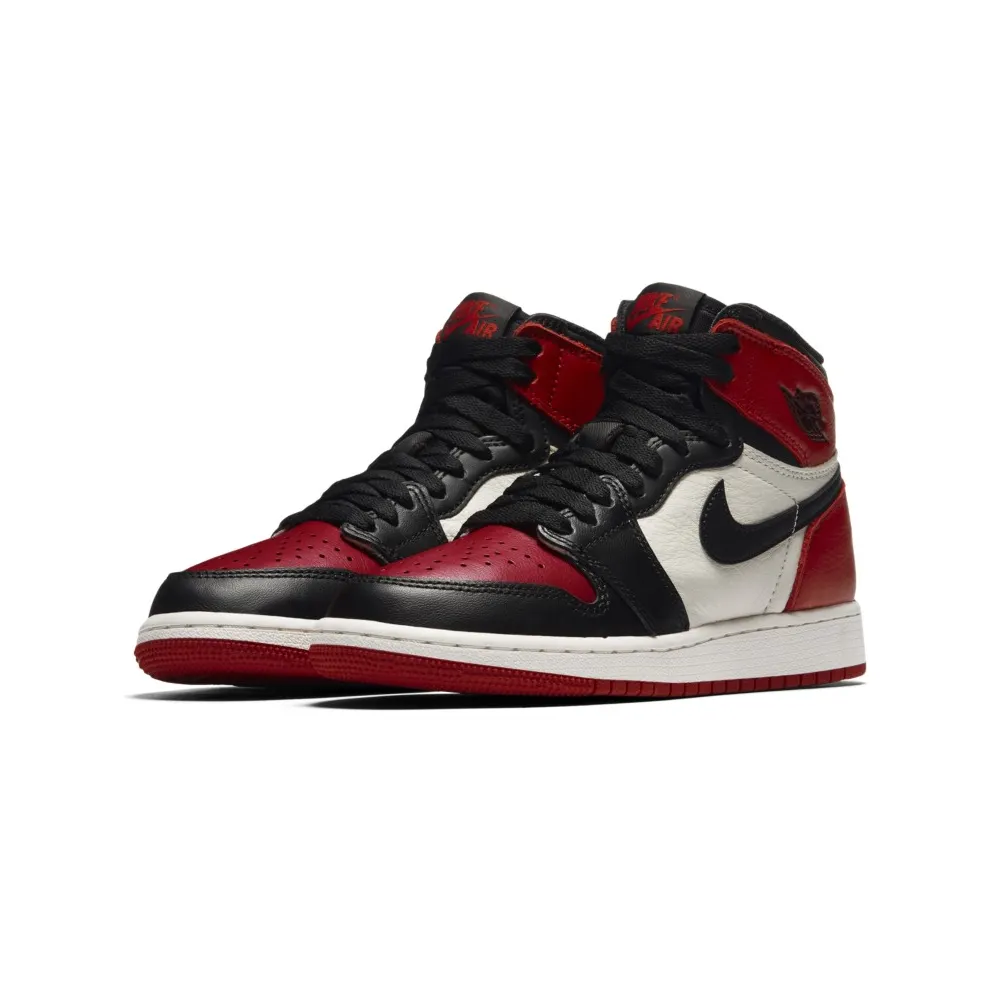 Air Jordan I 1 AJ Retro OG High Bred Toe GS 2018 (Kids Size) (575441-610)