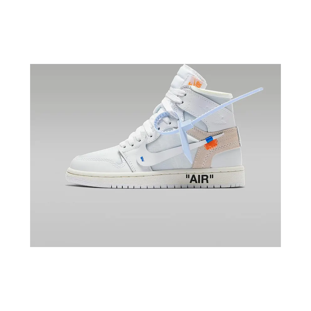 Jordan 1 Retro High Off-White White (GS) White/White (AQ8296-100)