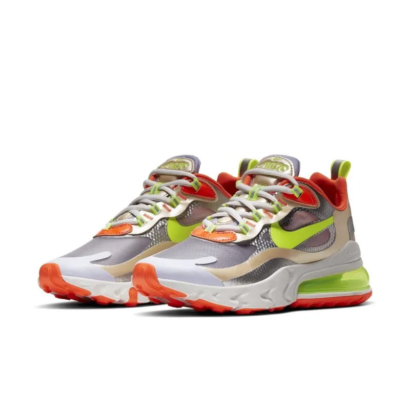 Nike Air Max 270 React Desert Ore Volt Orange (W) White/Platinum-Volt-Desert Ore-Orange (CQ0210-101)