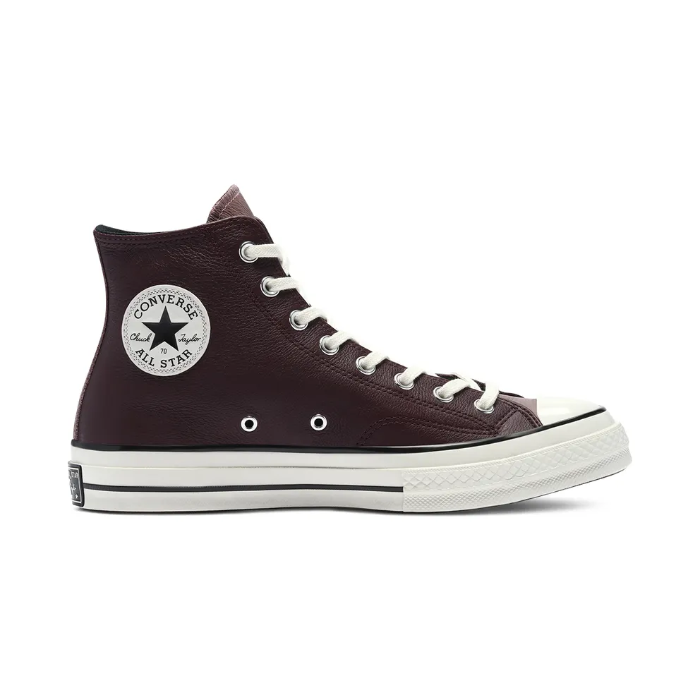 Converse Chuck 70 Leather High ‘Colorblock – Black Currant’ Black Currant/Noble Grey/Egret (169580C)