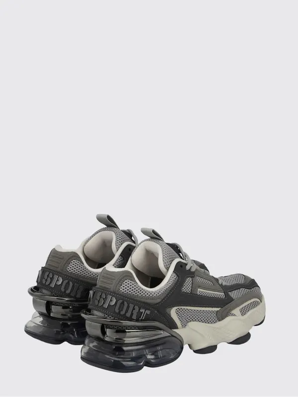 Plein Sport Runner PS Thunder Mix Low-Top Mesh Sneakers with Notched Sole Grey (SAESUSC0750STE003N1072) (2)