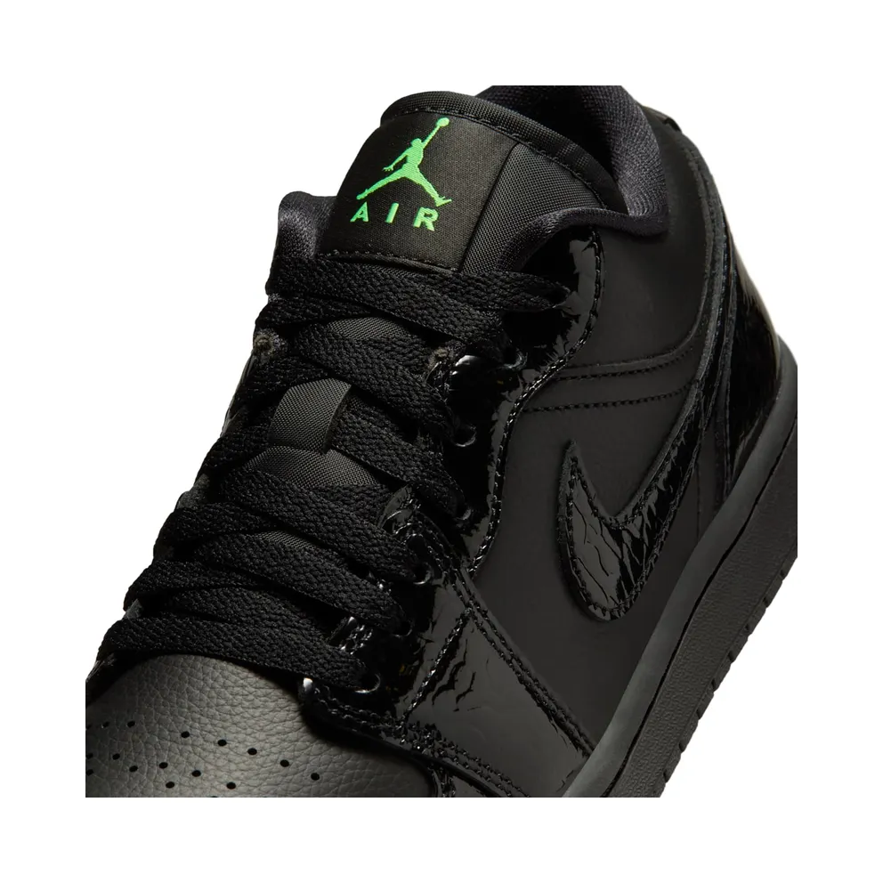 Jordan 1 Low SE “Black Croc Scream Green” (IQ9701-010)