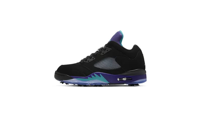 Jordan 5 Retro Low Golf Black Grape Black/Black-Grape Ice-New Emerald (CU4523-001)
