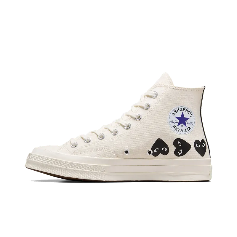 Converse x Comme des Garçons PLAY Chuck 70 Multi Heart Milk/Black/Egret (A08148C)