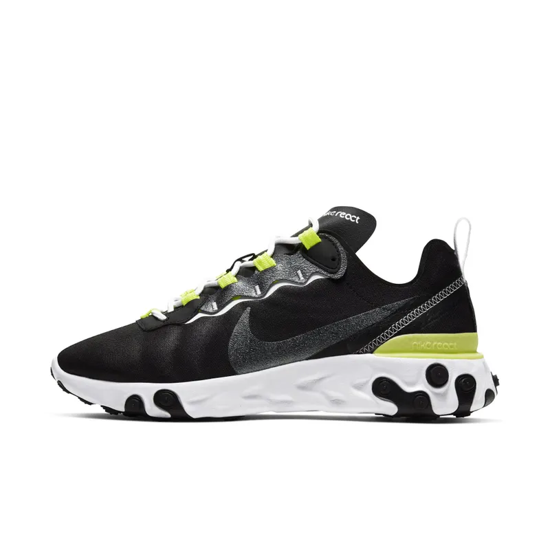 Nike React Element 55 Black Lemon Venom (W) Black/Lemon Venom-White (CN3591-001)