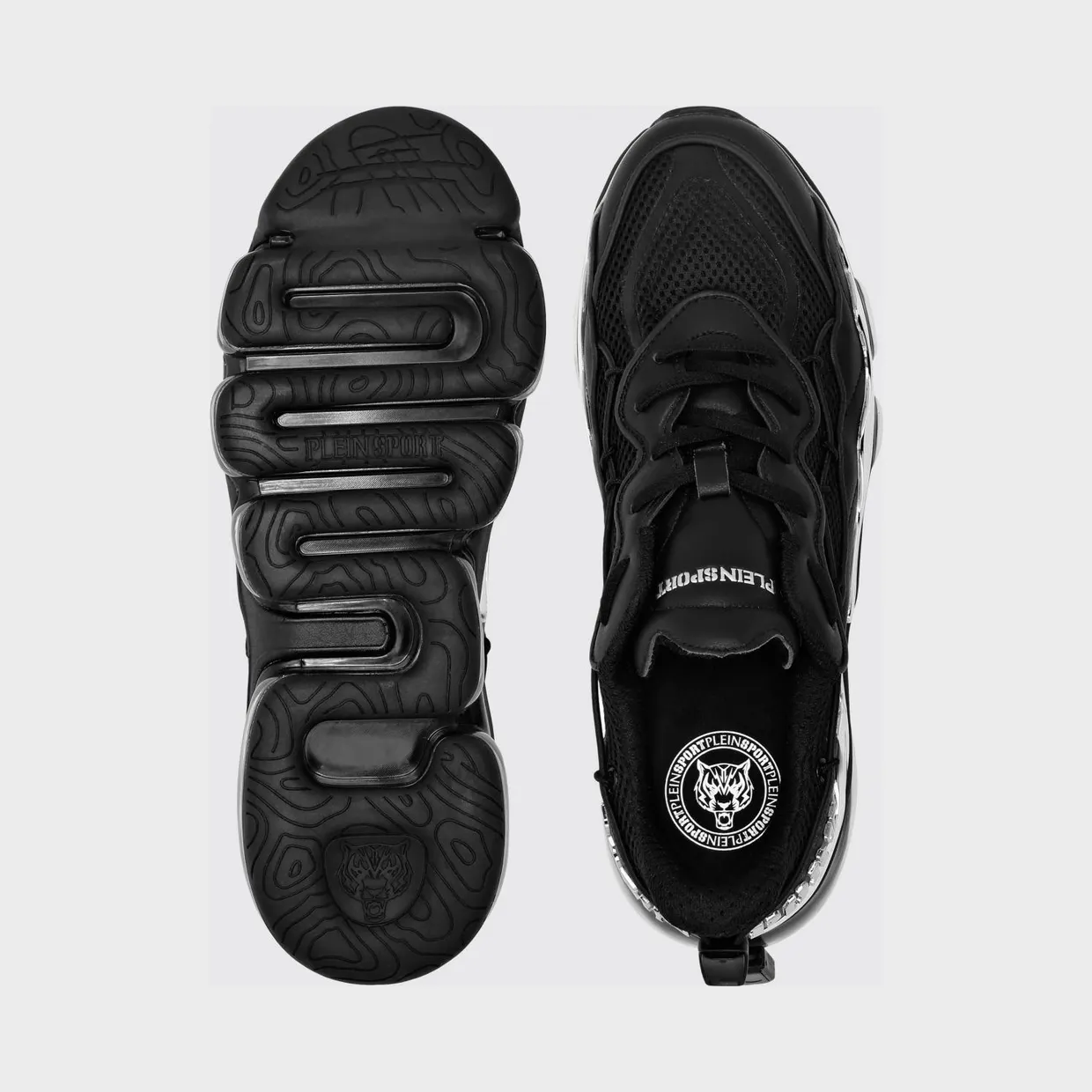 Plein Sport Mesh And Leather Sneakers Black (PAESUSC0746STE003N0202) (2)
