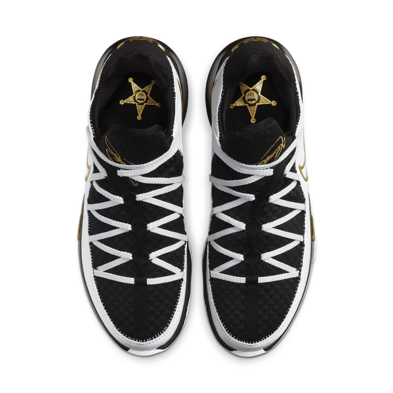 Nike LeBron 17 Low White Metallic Gold White/Metallic Gold-Black (CD5007-101)